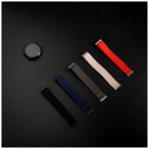 FIXED - Klokkestropp for smart armbåndsur - nylon, quick release, 20 mm - 160-210 mm - mørk grå