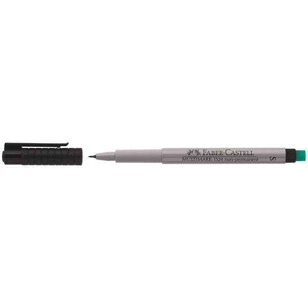 Faber-Castell MULTIMARK 1524 - Markering - icke-permanent - svart - 0.4 mm - superfin - med radergummi