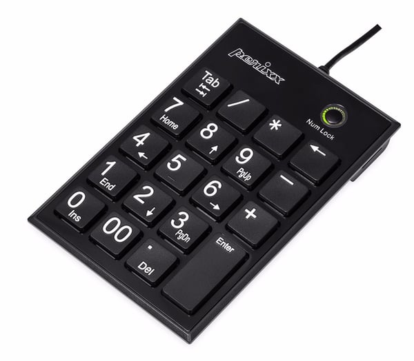 Perixx PERIPAD-202U, USB, universell, 0,07 m, svart