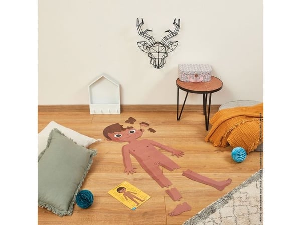 JANOD Educational Puzzle Human Body, Kartong, Frankrike, 450 mm, 2 mm, 1000 mm, Låda