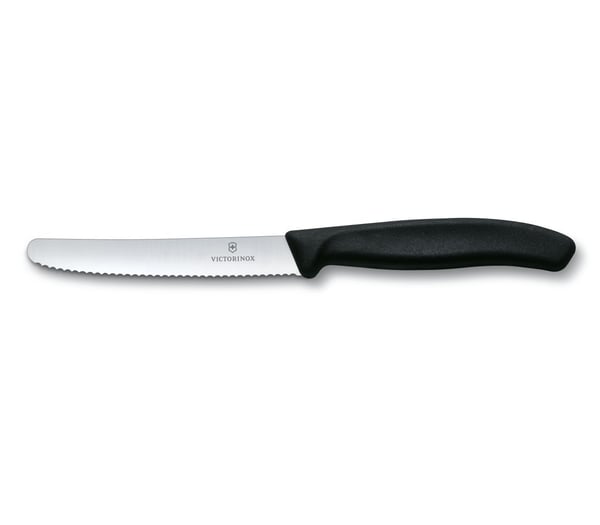 Victorinox 6.7833.6 SwissClassic veitsisetti 6 kpl, sahalaitaisin terin, musta