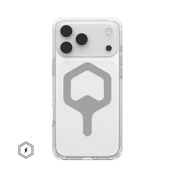 Urban Armor Gear Plyo, Etui, Apple, iPhone 17 Pro Max, 17,5 cm (6.9"), Sølv, Gjennomsiktig