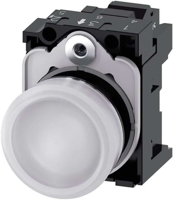 Siemens 3SU1152-6AA60-3AA0, Vit, IP67, IP69K, 56 g, 110 mm, 50 mm, 30 mm
