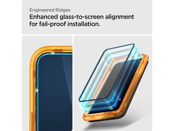 Spigen Glas.tR AlignMaster, Apple, iPhone 14 Pro Max, Ripebestandig, Gjennomsiktig, 1 stykker