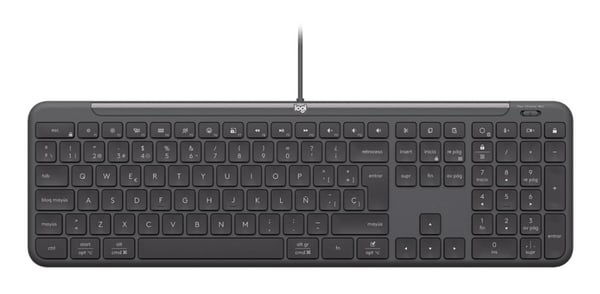 Logitech Signature Slim Combo MK620 For Business, Langallinen, USB, Näppäimen saksikytkin, QWERTY, Grafiitti, Sisältää hiiren