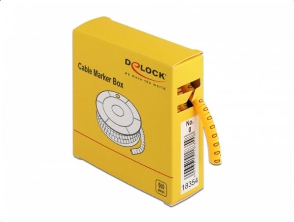 DeLOCK 18354, Keltainen, Muovi, 500 kpl