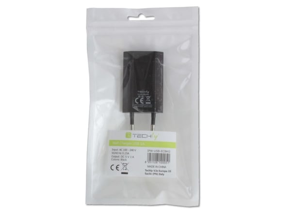 Techly IPW-USB-ECBKG, Innendørs, AC, 5 V, 1 A, Sort
