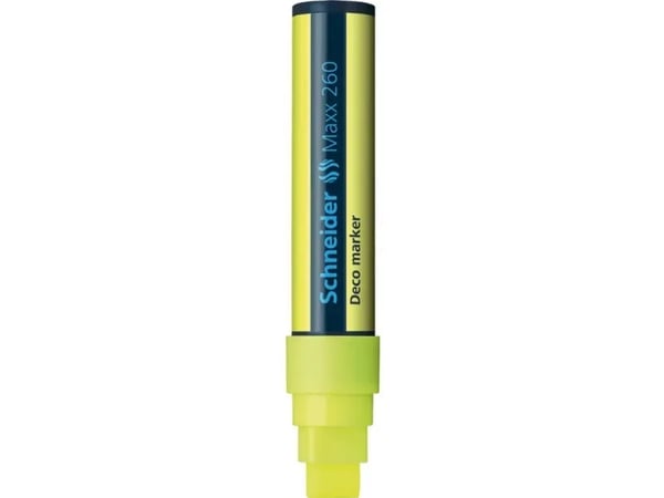 Schneider Maxx 260 - Markør - for glass - gul - vannbasert flytende kritt - 2-15 mm - ekstra bred