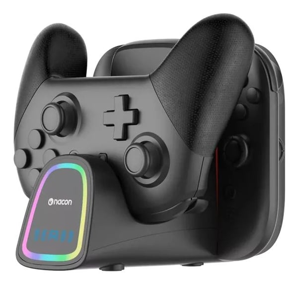 NACON SWITCHNEWCHARGERPRO, Nintendo Switch 2, Ladestativ, Svart, Rød, USB, Koblet med ledninger (ikke trådløs), 1 stykker