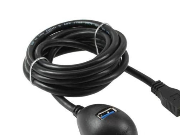 InLine 35653, 3 m, USB A, 2 x USB A, USB 3.2 Gen 1 (3.1 Gen 1), Hane/fem-kontakt, Svart