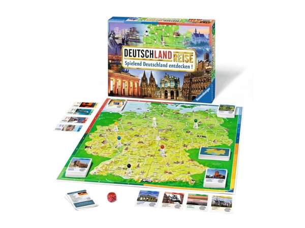 Ravensburger Deutschlandreise, Lautapeli, Matkailu-/seikkailupeli, 8 vuosi/vuosia, Perhepeli