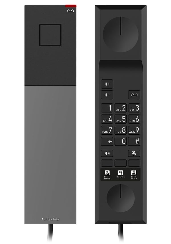 Snom HD300, IP Phone, Musta, Johdollinen puhelin, Pöytä/Seinä, Antibakteerinen, Painikkeet