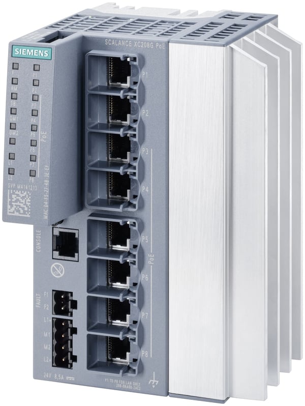 Siemens 6GK5208-0RA00-2AC2, hallinnoitu