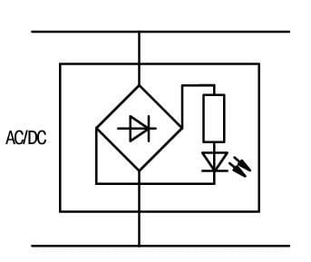 Wago Blank plugg type 4 med LED 110-250V (2002-880/1000-836)