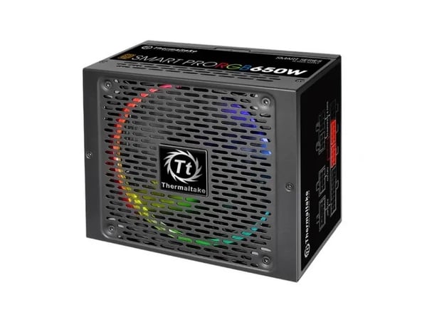 Thermaltake SMART PRO RGB SPR-650AH3FSB-R - Virtalähde (sisäinen) - ATX12V 2.4/ EPS12V 2.92 - 80 PLUS Bronze - AC 100-240 V - 650 Watt - aktiivinen...