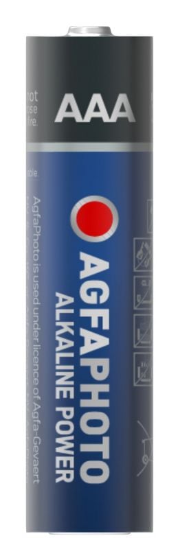 AgfaPhoto 110-859361, Engangsbatteri, AAA, Alkalinsk, 1,5 V, 100 stykker, Svart, Blå, Rød, Hvit