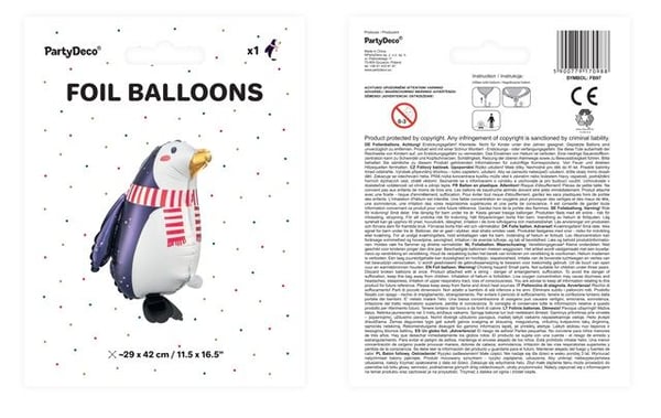 PartyDeco Penguin, Flerfarget, Figur, Folie, 290 mm, 420 mm, 50 stykker
