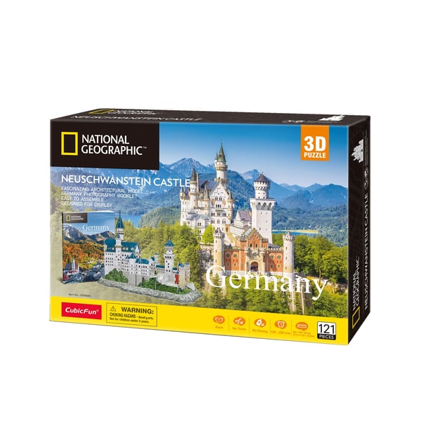 CubicFun Neuschwanstein Castle, 121 stykker, Bygninger, 10 år