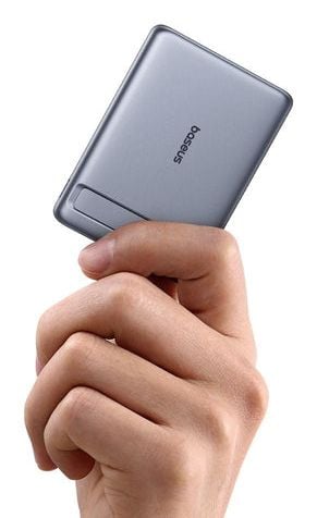 Baseus P1007680B813-00, 5000 mAh, Langaton lataaminen, 5 W, Harmaa