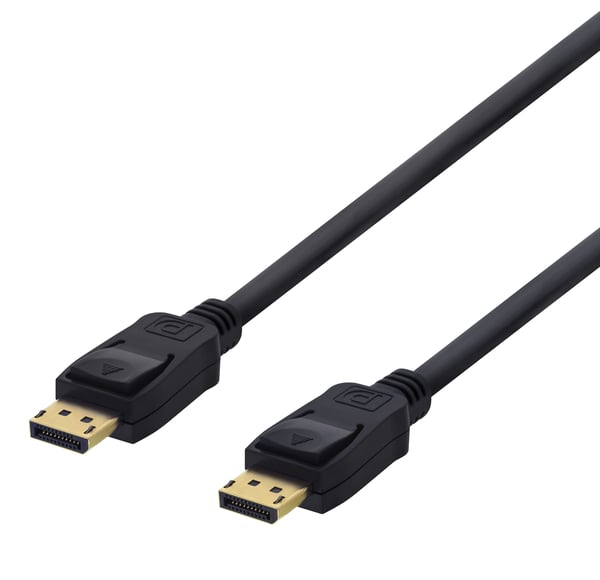 DELTACO - DisplayPort-kabel - DisplayPort (hann) låsing til DisplayPort (hann) låsing - DisplayPort 1.2 - 5 m - opptil 21,6 Gbps datahastighet, stø...