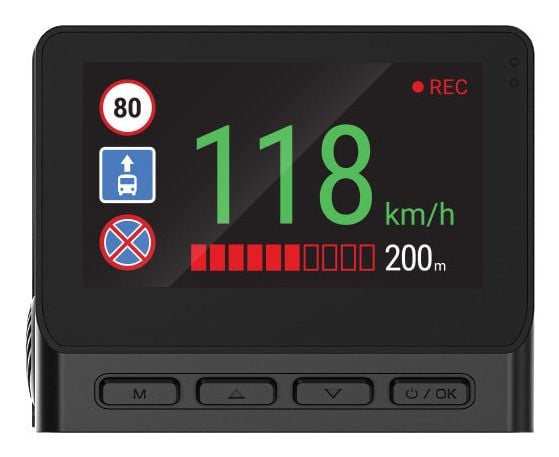 NAVITEL RS985 GPS - Instrumentbordkamera - 4K / 60 fps - Wi-Fi - G-Sensor - svart
