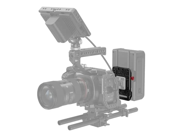 SmallRig 2988, batteriplate, svart, rød, aluminium, 1/4-20, 3/8-16", Kina, 90,5 mm