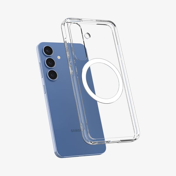 Spigen Ultra Hybrid (MagFit), deksel, Samsung, Galaxy S25, 15,8 cm (6,2"), gjennomsiktig, Hvid