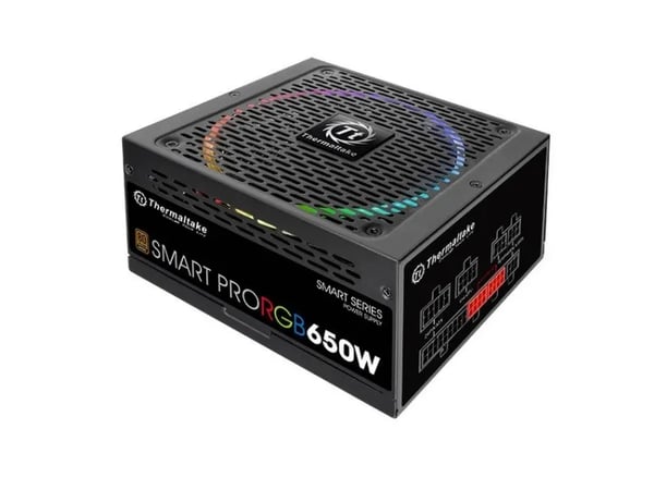 Thermaltake SMART PRO RGB SPR-650AH3FSB-R - Virtalähde (sisäinen) - ATX12V 2.4/ EPS12V 2.92 - 80 PLUS Bronze - AC 100-240 V - 650 Watt - aktiivinen...