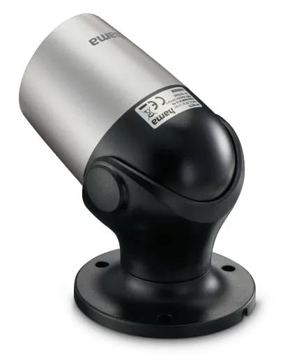 Hama 00176646, Ulkona, Langaton, Amazon Alexa / Apple Siri / Google Home, 2400 MHz, musta, Hopea, Luoti (muoto)