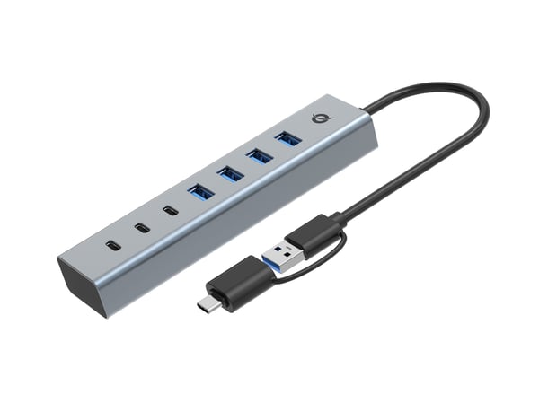 Conceptronic HUBBIES20GP - Hubb - 4 x USB 3.2 Gen 1 + 3 x USB-C 3.2 Gen 1 - skrivbordsmodell
