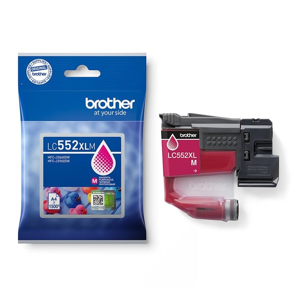 Brother LC552XLM, Magenta, Väriainepohjainen muste, 1 kpl, 1500 sivua, Kertapakkaus