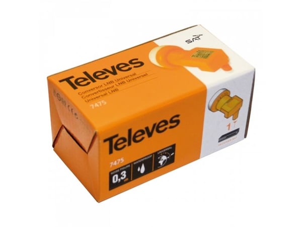 Televes 7475, F, 90 mA, 110 mm, 60 mm, 60 mm, 60 mm, 98 g