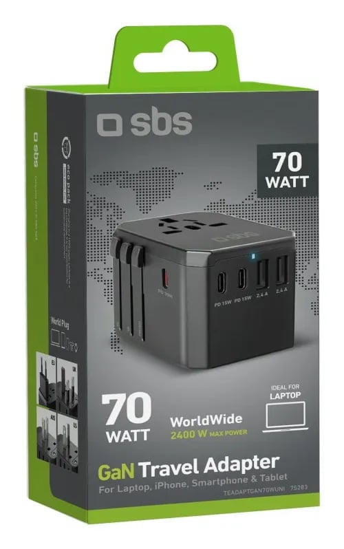 SBS TEADAPTGAN70WUNI, Sisätila, AC, musta