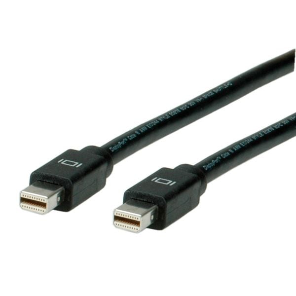 ROLINE Mini DP - Mini DP, M/M, 2 m, 2 m, Mini DisplayPort, Mini DisplayPort, Hankjønn, Hankjønn, 2560 x 1600 piksler