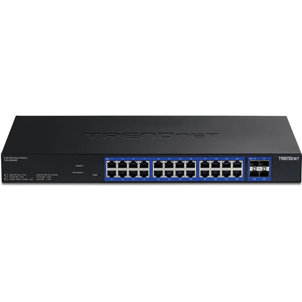 TRENDnet TEG-3284WS - Version v1.0R - switch - multi-gigabit web - smart - 24 x 10/100/1000/2.5G + 4 x 10 Gigabit SFP+ - rackmonterbar - TAA-samsvar
