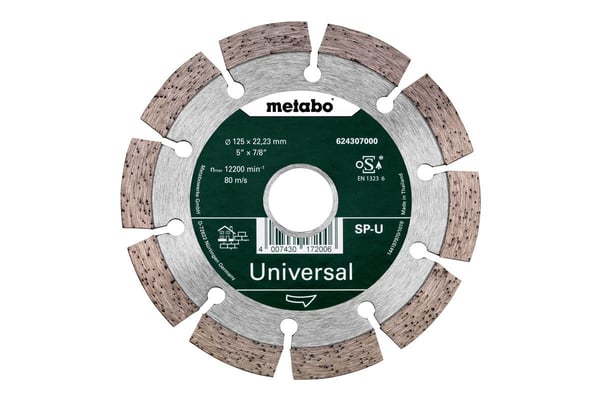 Metabo 624307000, levyleikkuri, 12,5 cm, Tasainen keskiosa, 2,22 cm, 12200 RPM
