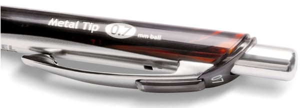 Pentel EnerGel Permanent - Rulleballpenn - permanent - rød - gelblekk - 0.7 mm - retraktil