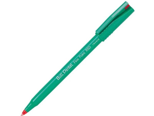 Kuulakärkikynä Ball Pentel R50 punainen 0.8 mm - (12 kpl.)