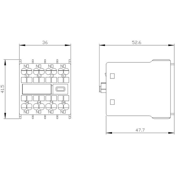 Siemens 3RH2911-2XA40-0MA0 Apukoskettimen lohko 1 kpl