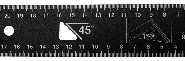 Bahco 9045-B-200, Lindefjeldvinkel, Svart, Stål, cm, MM Fiber, 1 mm, 22 cm