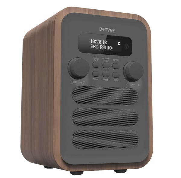 DENVER DAB-48 - Bærbar DAB-radio - 2.5 watt - grå