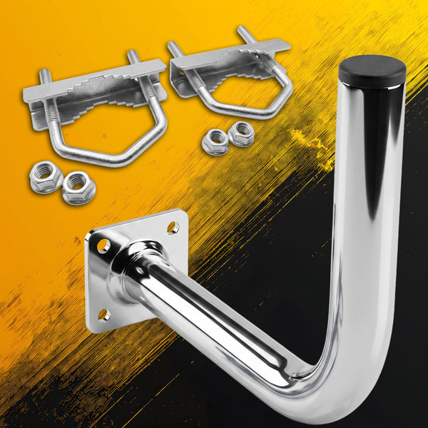 Extralink L400 BALCONY HANDLE MOUNT WITH U-BOLTS M8, Rustfritt stål, Vinkelbrakett, 15 kg, Stål, Generelle formål, Sinkbelegg