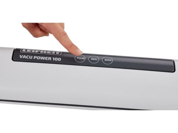 Leifheit Vacu Power 100, Svart, Turkis, Hvit, 500 mbar, Vakuumforsegling, Plastikk, Sensor, 30 cm