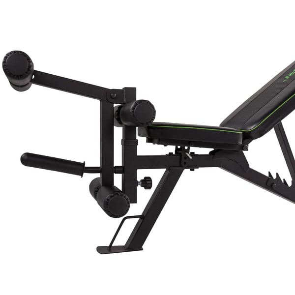 Tunturi UB60, Säädettävä painoharjoittelupenkki, 150 kg, Hamstrings, Nelipäiset reisilihakset, Tasainen ja laskeva, Musta, 600 mm