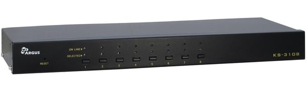 Argus KVM KS-3108 - KVM-kytkin - 8 x KVM-portti(t) - 1 lokalbruger - monterbar på stativ