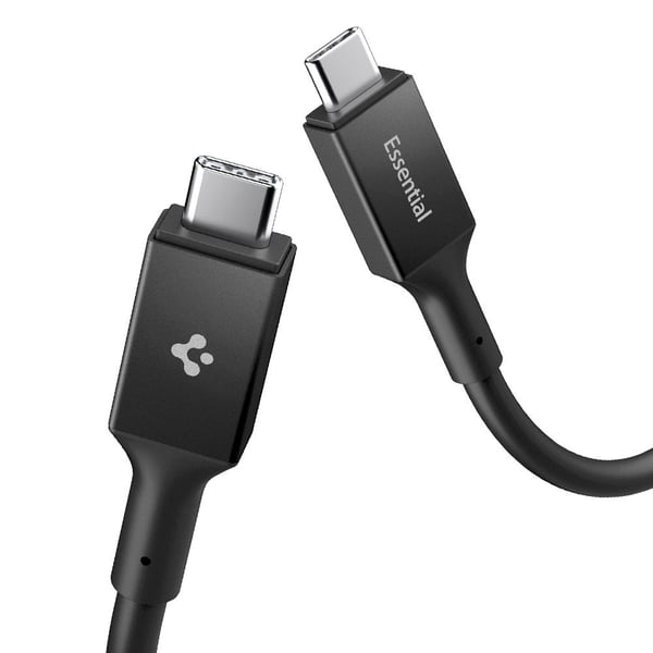 Spigen ACA09461, 1,2 m, USB C, USB C, USB4 Gen 3x2, 40 Gbit/s, Svart