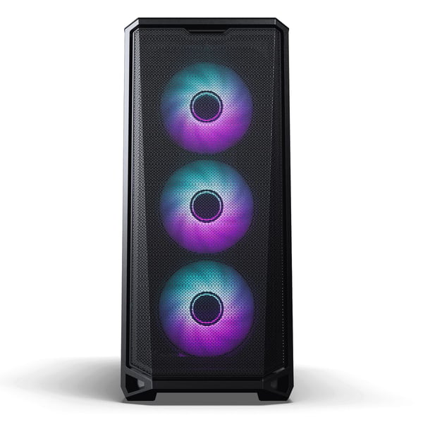 Phanteks Eclipse G400A - Mid tower spel - ATX - genomskinlig sidopanel (härdat glas) - ingen strömförsörjning (ATX) - svart satäng - USB/ljud