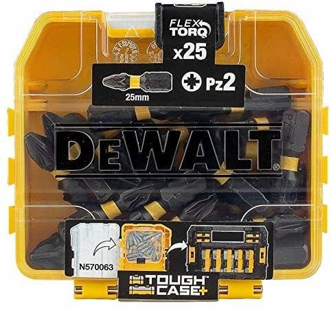 DeWALT DT70556T QZ-Jeu de 25 Embouts IMPACT TORSION 25 mm Pz2, 25 kpl, Tähtiruuvinväännin, PZ 2, 2,5 cm, Muovi