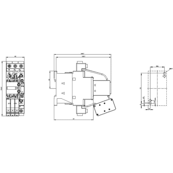 Siemens 3RT2628-1AB05, 164 mm, 62 mm, 162 mm, 659 g, 1 kpl