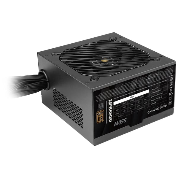 Mars Gaming MPB550SI, 550 W, 220 - 240 V, 47 - 63 Hz, 5 A, Aktiivinen, 100 W